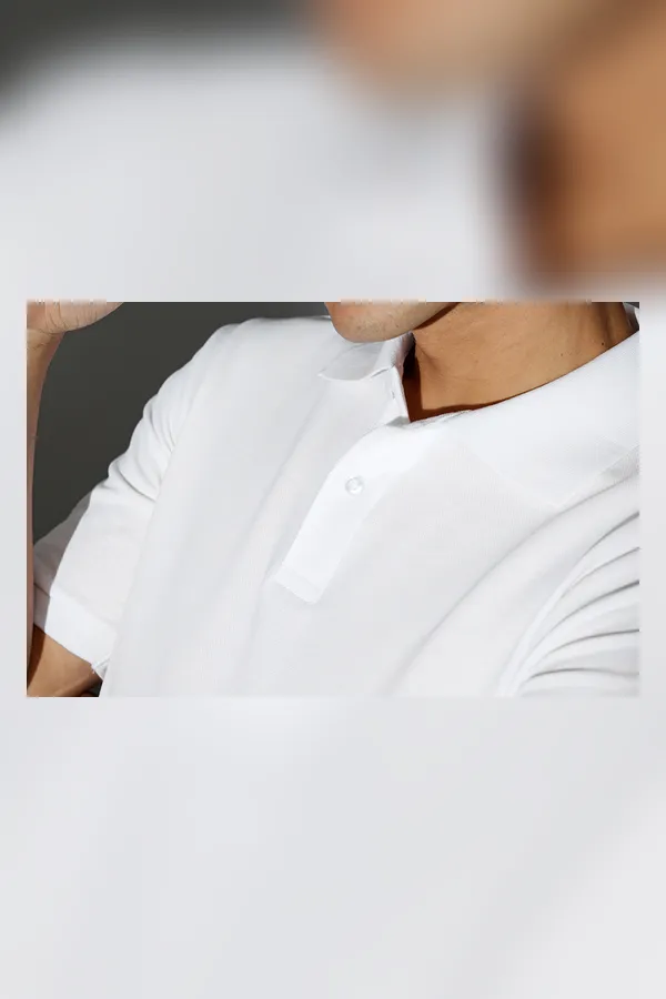 YES Poloshirt Weiss