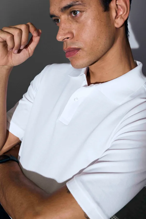 YES Poloshirt Weiss