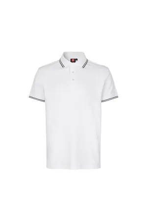 Poloshirt | Kontrast | Stretch Weiss