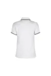 Kontrast Poloshirt | Stretch | Damen Weiss