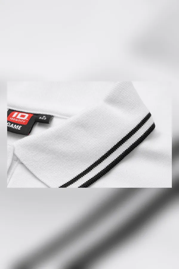Kontrast Poloshirt | Stretch | Damen Weiss