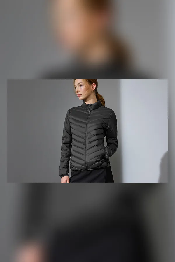 Gefütterte Jacke | Stretch | Damen Silver grey