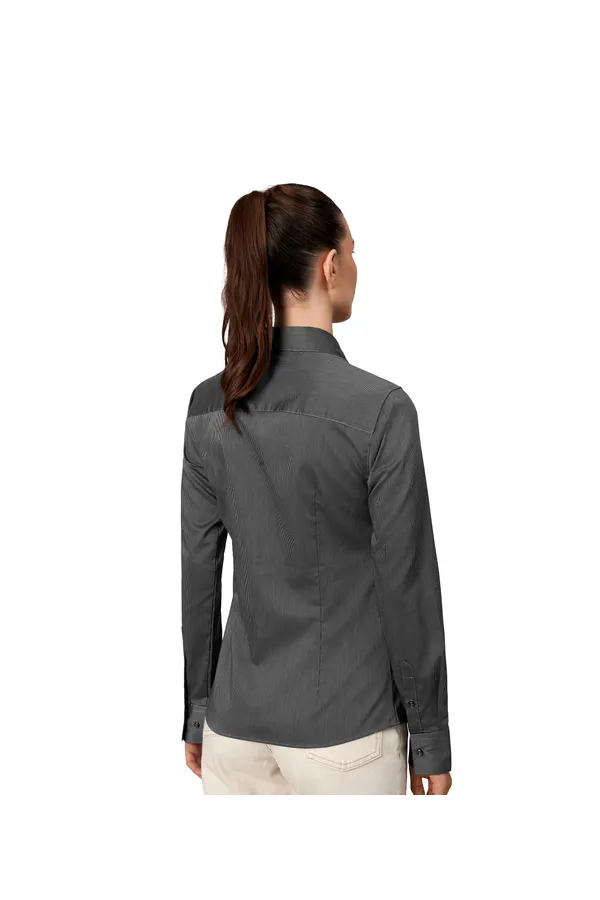 SEVEN SEAS Fine Twill California | modern | Damen Dunkelgrau