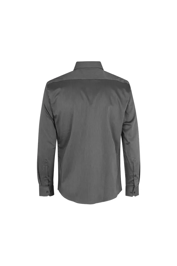 SEVEN SEAS Fine Twill California | slim Dunkelgrau