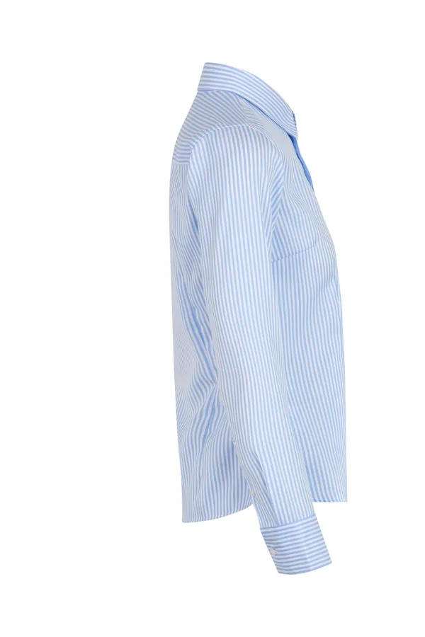 SEVEN SEAS Fine Twill Cadet | modern | Damen Hellblau