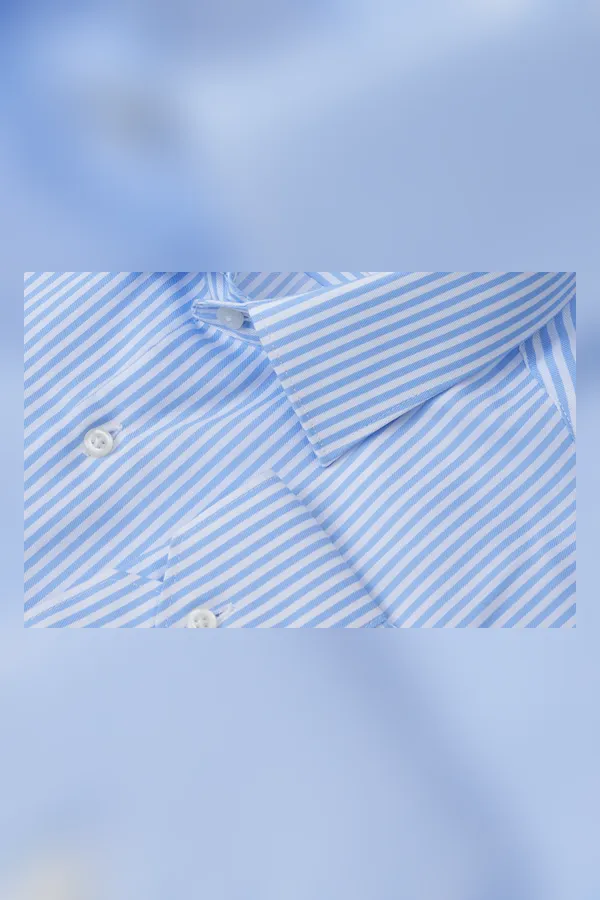 SEVEN SEAS Fine Twill Cadet | slim Hellblau