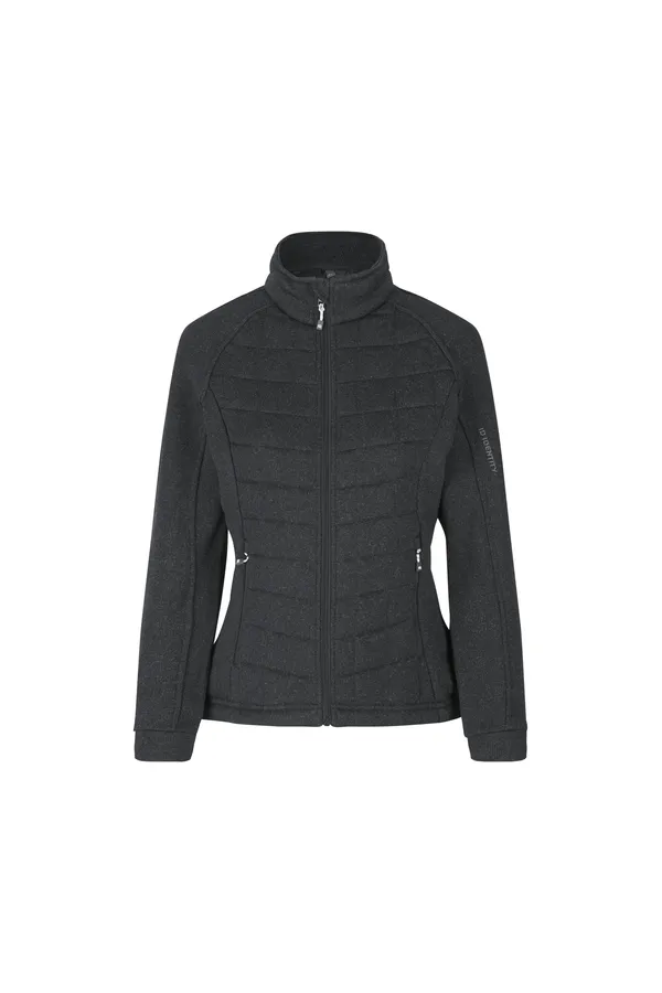 Fleecejacke | Gesteppt | Damen Graphit meliert