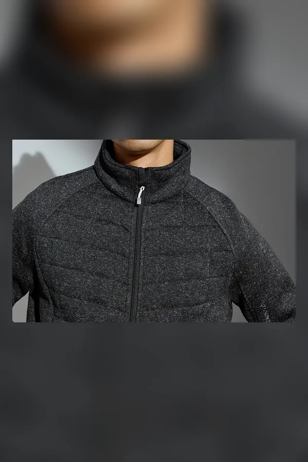 Fleecejacke | Gesteppt Graphit meliert
