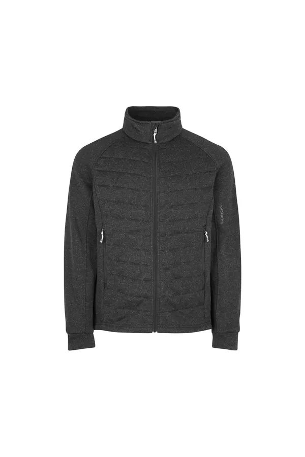 Fleecejacke | Gesteppt Graphit meliert