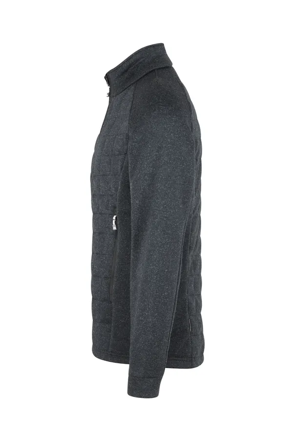 Fleecejacke | Gesteppt Graphit meliert