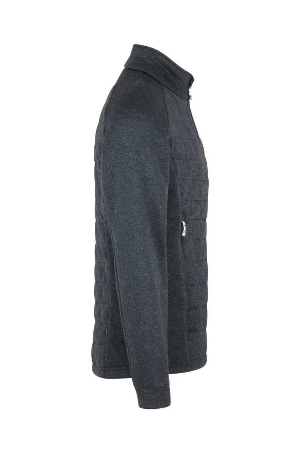 Fleecejacke | Gesteppt Graphit meliert