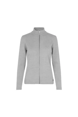 SEVEN SEAS The cardigan | Damen Altgrau meliert