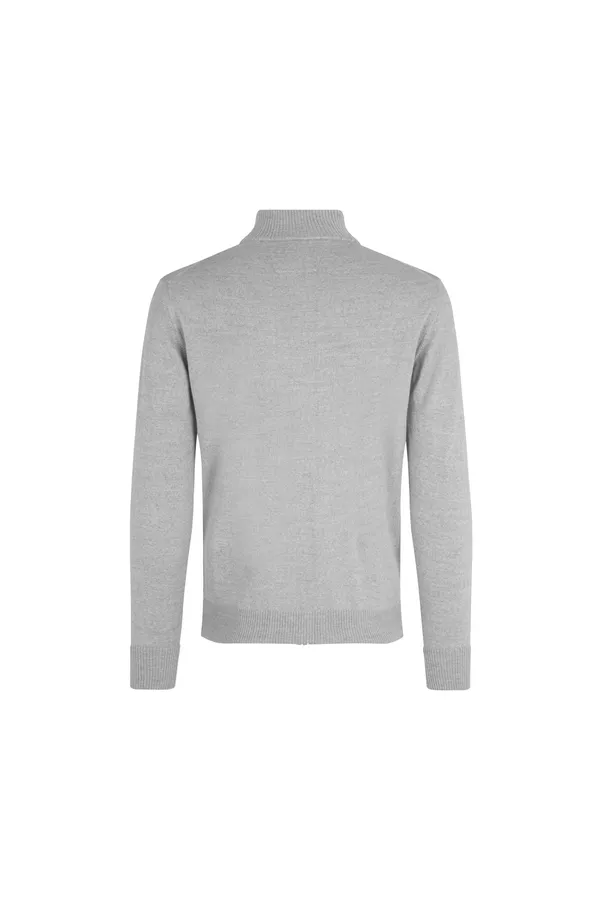 SEVEN SEAS The cardigan Altgrau meliert