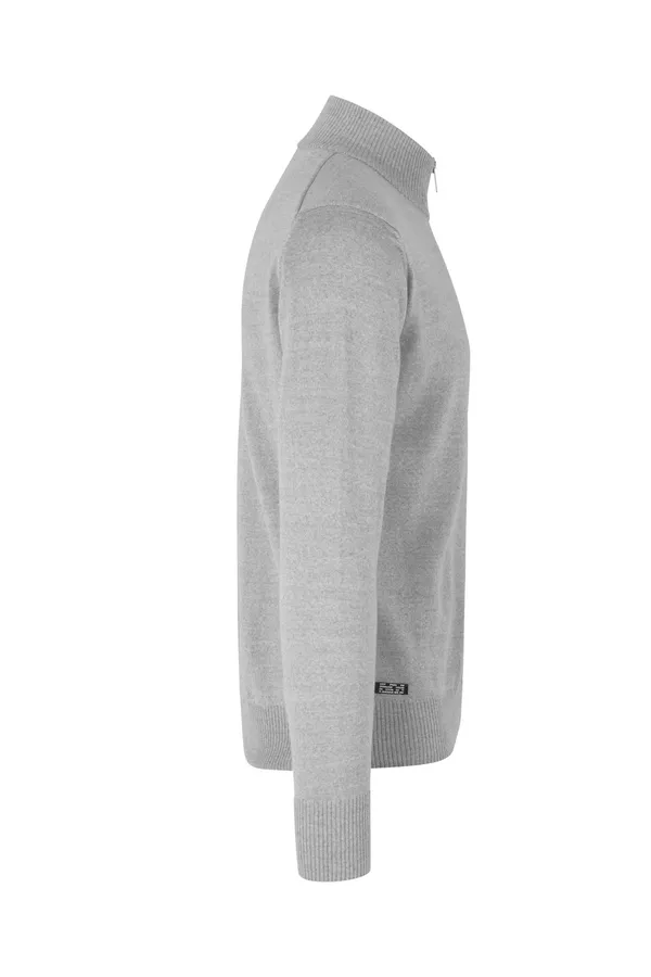 SEVEN SEAS The cardigan Altgrau meliert