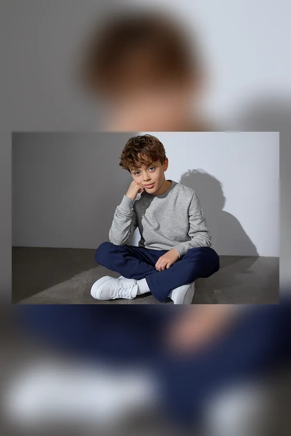 CORE Sweatshirt | Kinder Grau meliert
