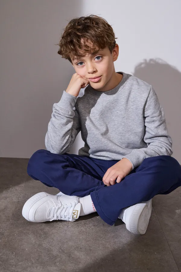 CORE Sweatshirt | Kinder Grau meliert