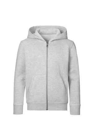 CORE Zip Hoodie | Kinder Grau meliert