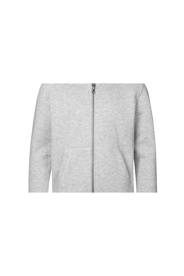 CORE Zip Hoodie | Kinder Grau meliert