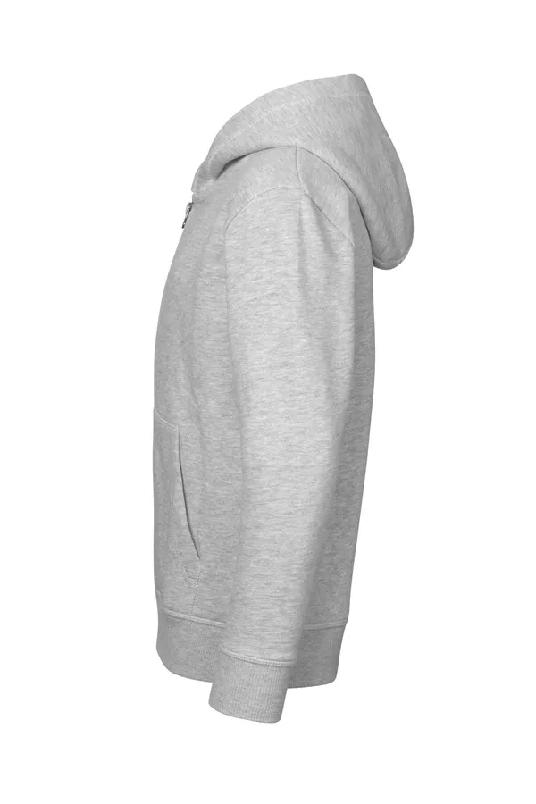 CORE Zip Hoodie | Kinder Grau meliert