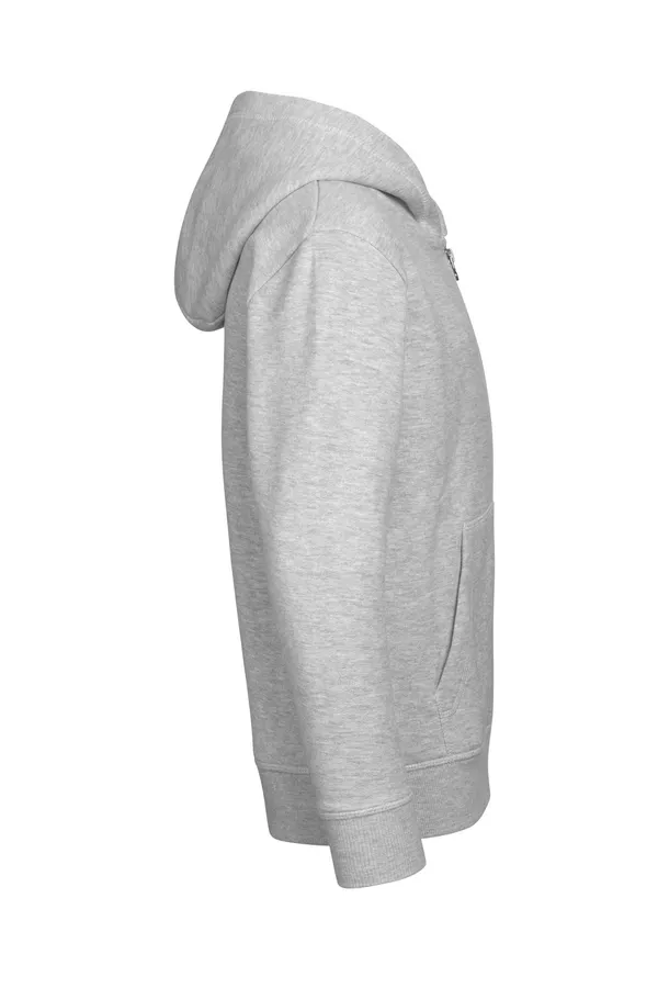 CORE Zip Hoodie | Kinder Grau meliert