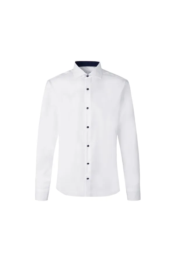 SEVEN SEAS Fine Twill Contrast | modern Weiss