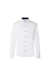 SEVEN SEAS Fine Twill Contrast | slim Weiss