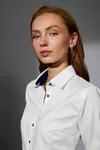 SEVEN SEAS Fine Twill Contrast | modern | Damen Weiss
