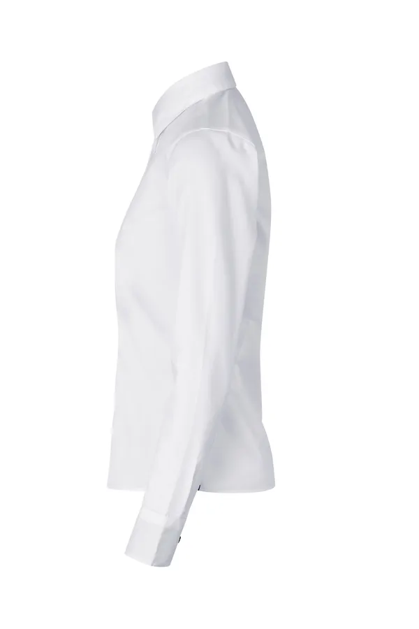 SEVEN SEAS Fine Twill Contrast | modern | Damen Weiss