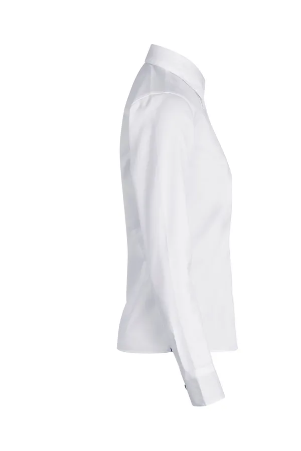 SEVEN SEAS Fine Twill Contrast | modern | Damen Weiss