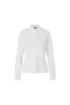 Langarm Poloshirt | Stretch | Damen Weiss