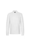 Langarm Poloshirt | Stretch Weiss