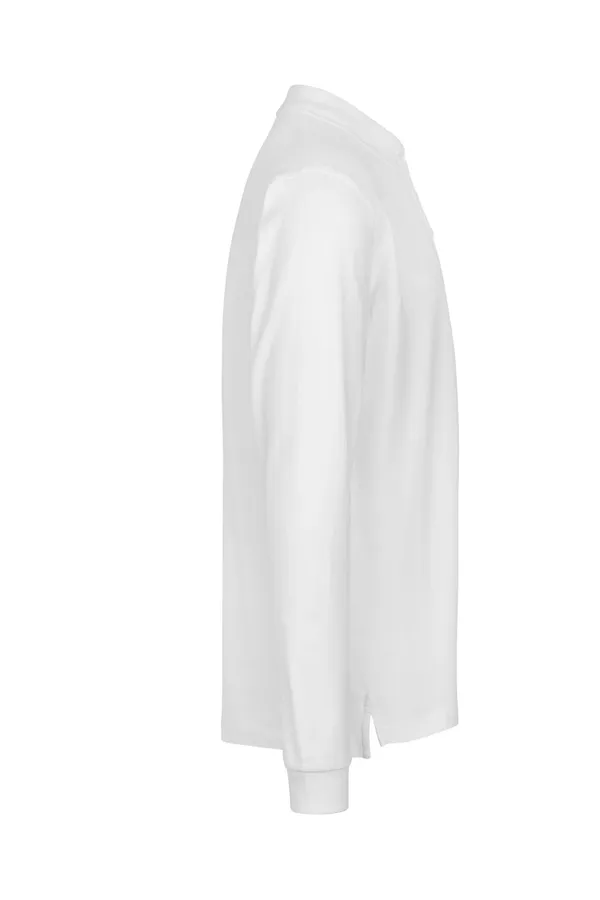 Langarm Poloshirt | Stretch Weiss