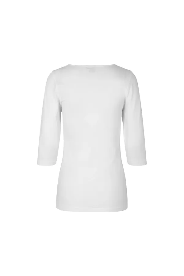 Stretch T-Shirt | ¾ Ärmel | Damen Weiss