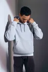 Hoodie | Kängurutasche | unisex Grau meliert