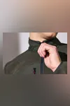 Fleecejacke | eingefasst Oliv