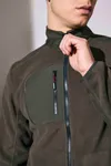 Fleecejacke | eingefasst Oliv