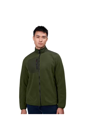 Fleecejacke | eingefasst Oliv