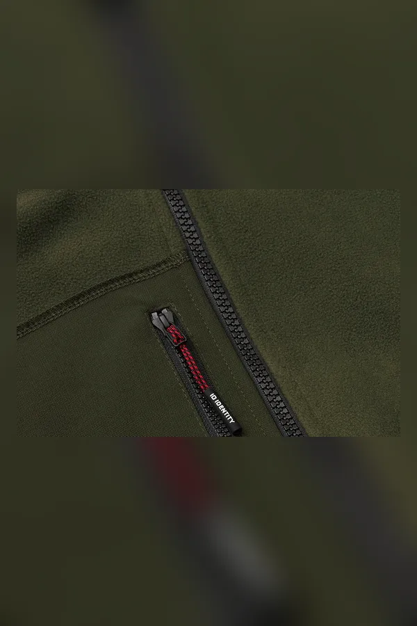 Fleecejacke | eingefasst Oliv