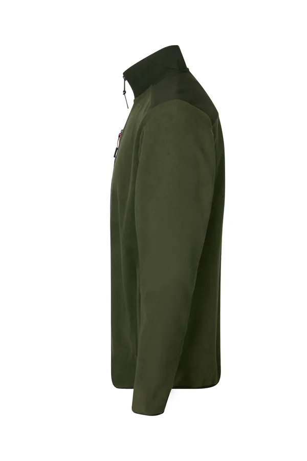 Fleecejacke | eingefasst Oliv