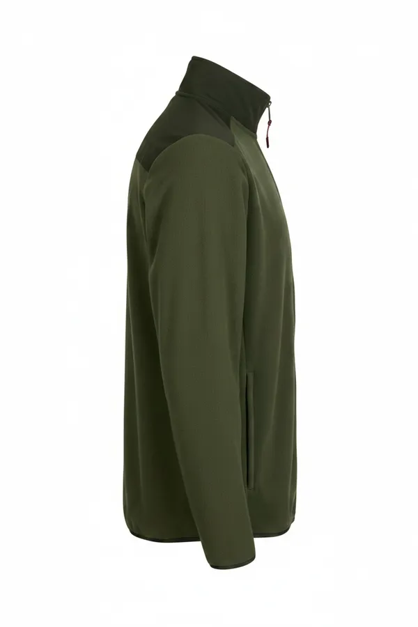 Fleecejacke | eingefasst Oliv