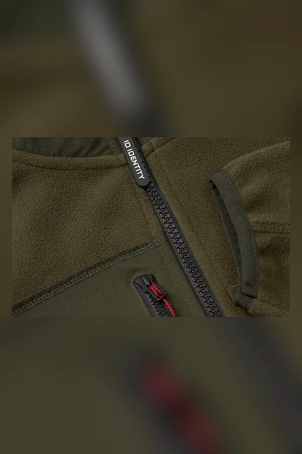 Fleecejacke | eingesfasst | Damen Oliv