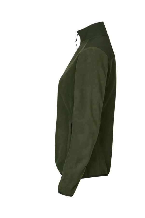 Fleecejacke | eingesfasst | Damen Oliv