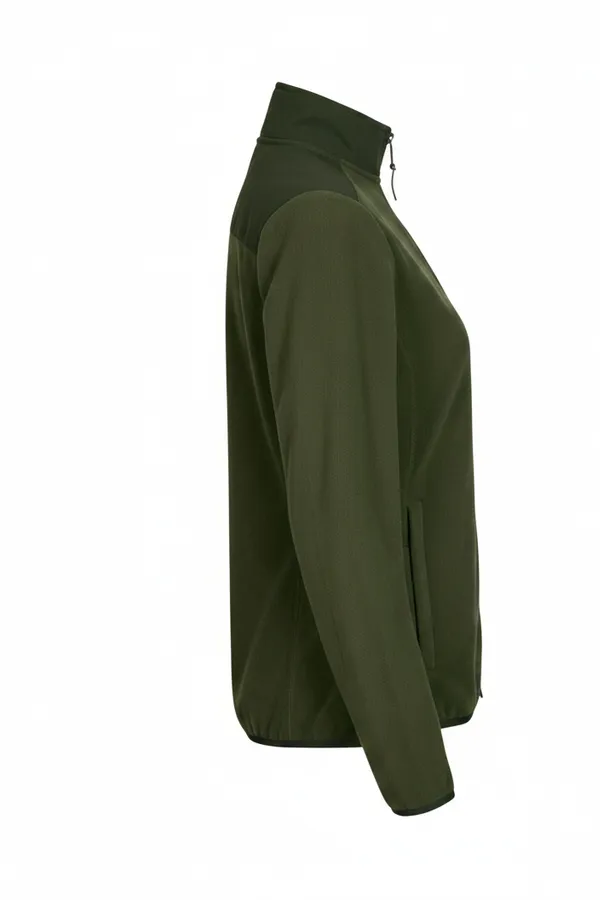 Fleecejacke | eingesfasst | Damen Oliv
