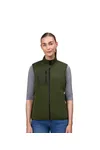 Fleeceweste | eingefasst | Damen Oliv