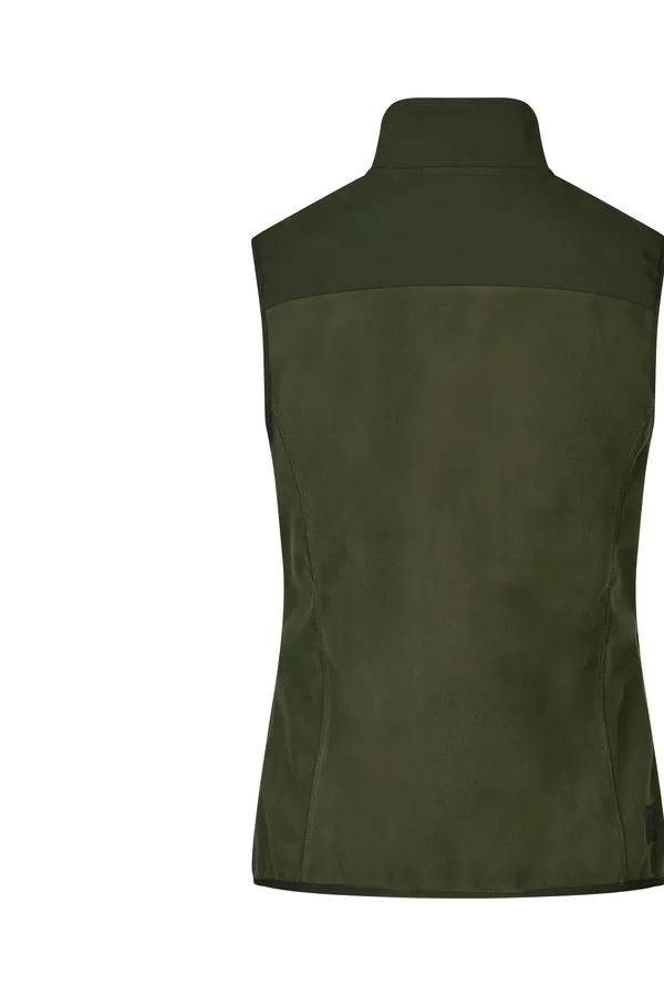 Fleeceweste | eingefasst | Damen Oliv