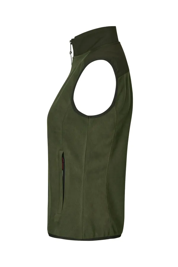 Fleeceweste | eingefasst | Damen Oliv