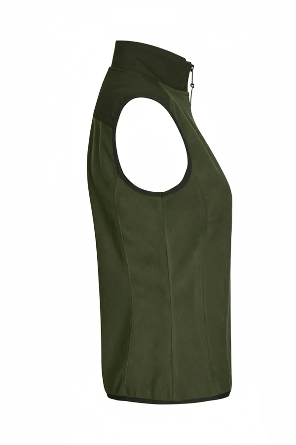 Fleeceweste | eingefasst | Damen Oliv