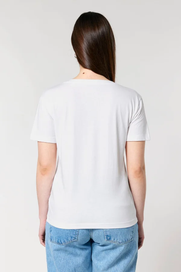 Das Damen-T-Shirt mit weitem Rundhalsausschnitt