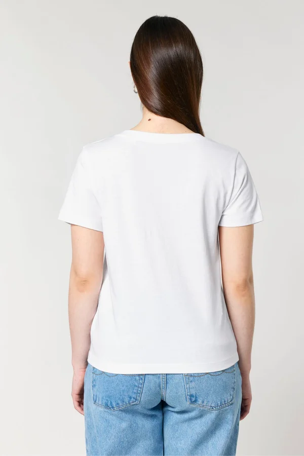 Das Damen-T-Shirt mit V-Ausschnitt