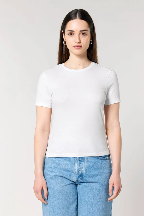 Das kurze Fitted Damen-T-Shirt